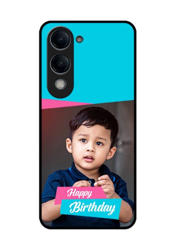iQOO Z10 Lite Custom Glass Phone Case - Image Holder With 2 Color Design