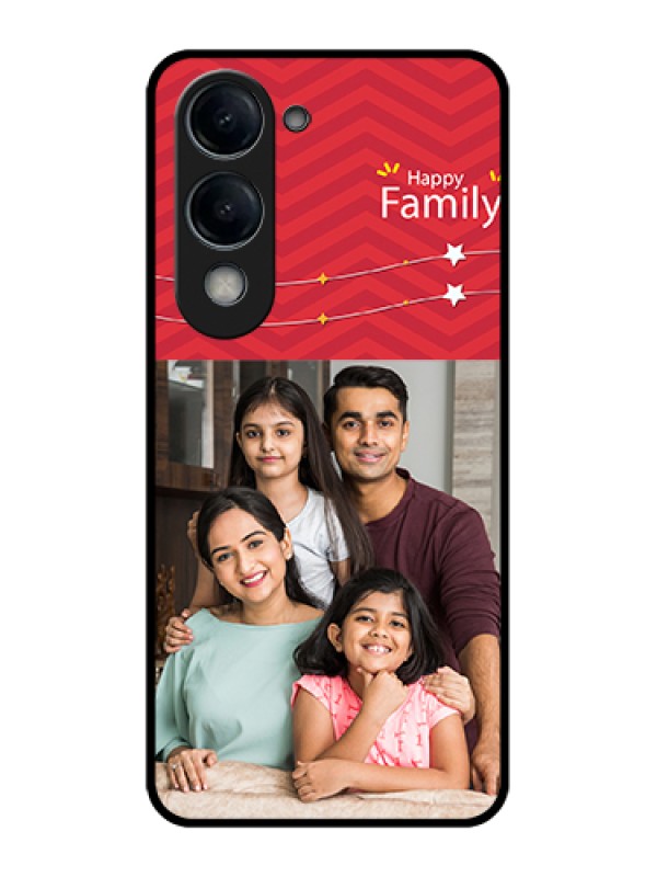 Custom iQOO Z10 Lite Custom Glass Phone Case - Happy Family Design