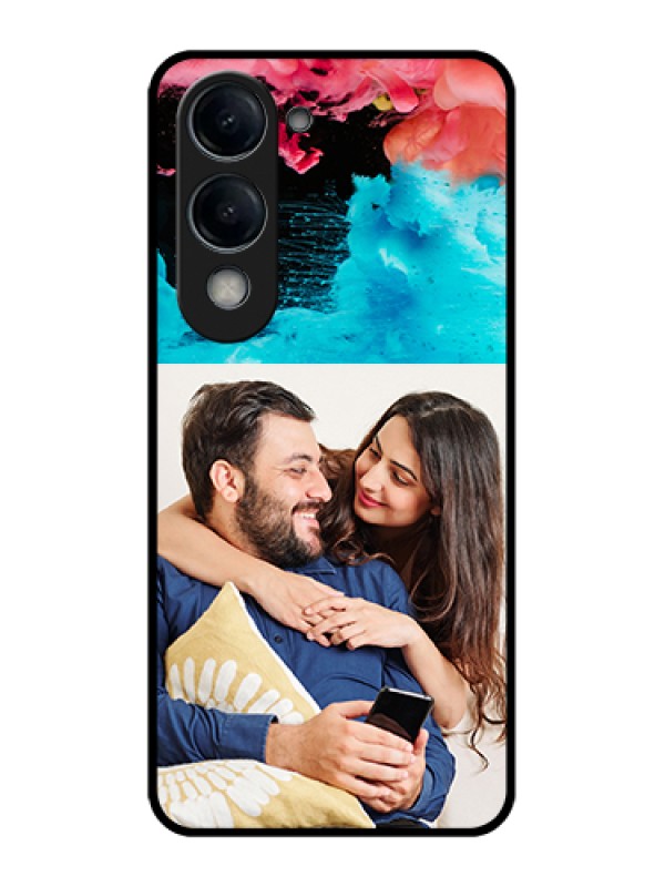 Custom iQOO Z10 Lite Custom Glass Phone Case - Quote With Acrylic Painting Design