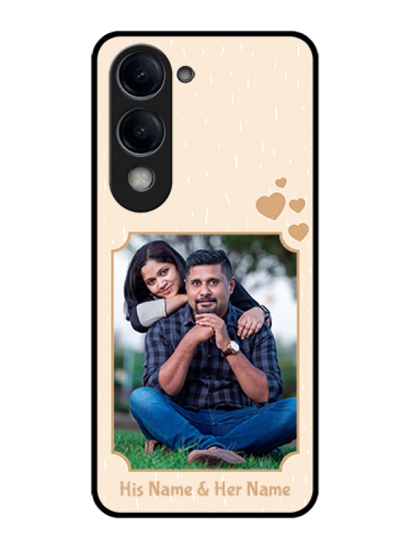 Custom iQOO Z10 Lite Custom Glass Phone Case - With Confetti Love Design