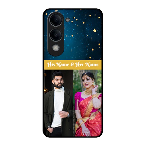 iQOO Z10 Lite Custom Glass Phone Case - Galaxy Stars Backdrop Design