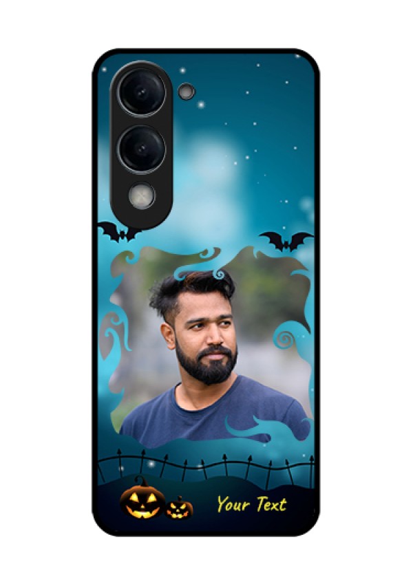 iQOO Z10 Lite Custom Glass Phone Case - Halloween Frame Design