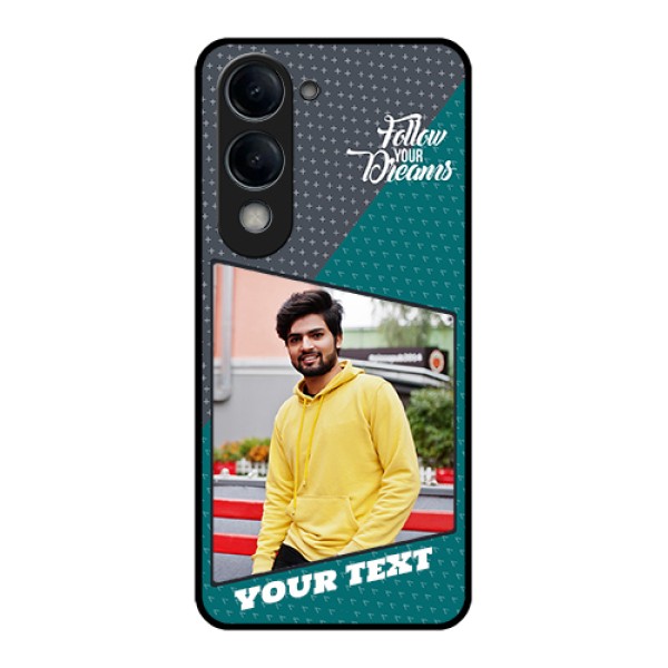 iQOO Z10 Lite Custom Glass Phone Case - Background Pattern Design With Quote