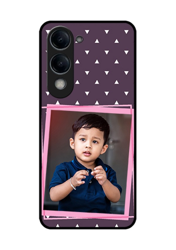 iQOO Z10 Lite Custom Glass Phone Case - Triangle Pattern Dotted Design