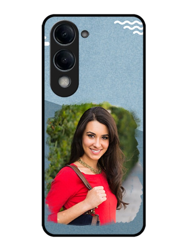 Custom iQOO Z10 Lite Custom Glass Phone Case - Grunge Line Art Design