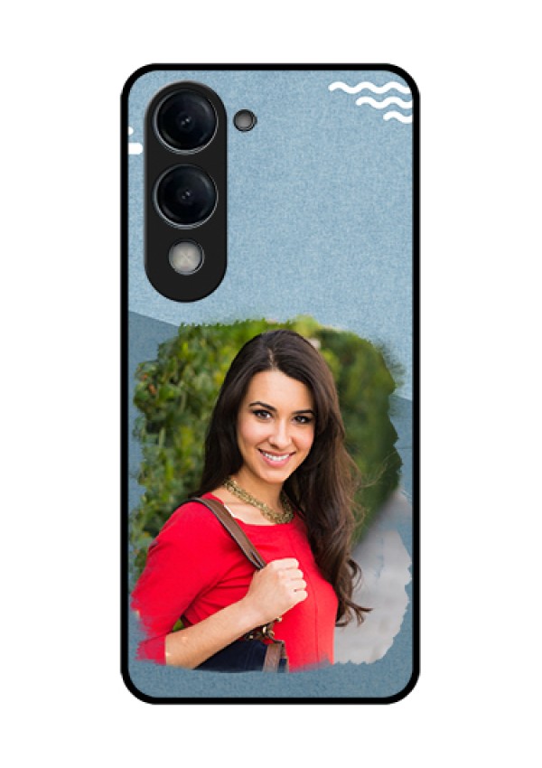 iQOO Z10 Lite Custom Glass Phone Case - Grunge Line Art Design