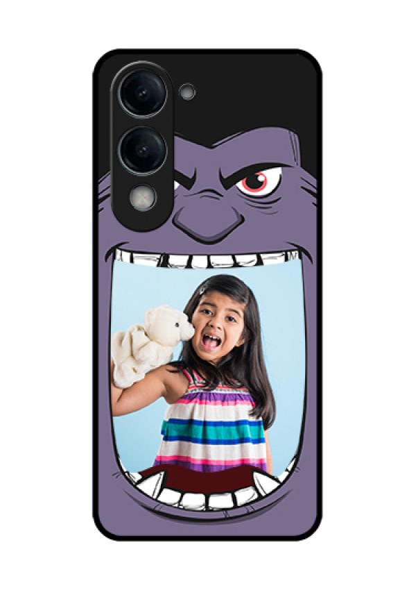 iQOO Z10 Lite Custom Glass Phone Case - Angry Monster Design