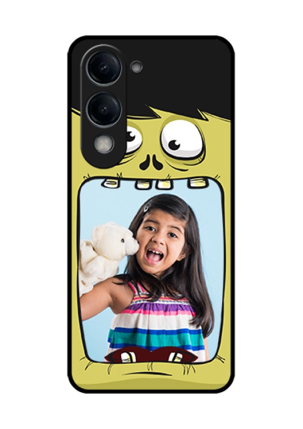 iQOO Z10 Lite Custom Glass Phone Case - Cartoon Monster Back Case Design