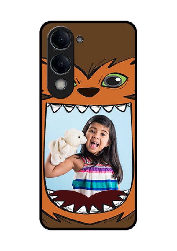 iQOO Z10 Lite Custom Glass Phone Case - Owl Monster Back Case Design
