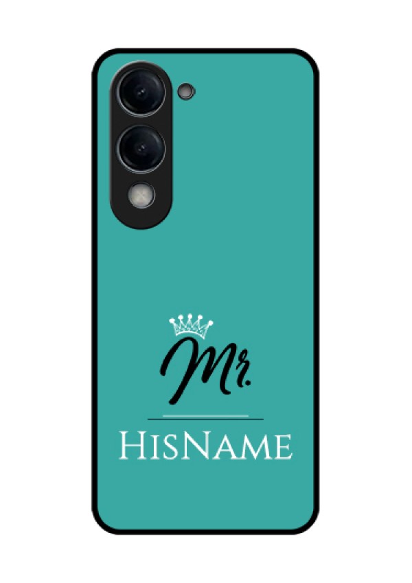 iQOO Z10 Lite Custom Glass Phone Case - Mr With Name Design