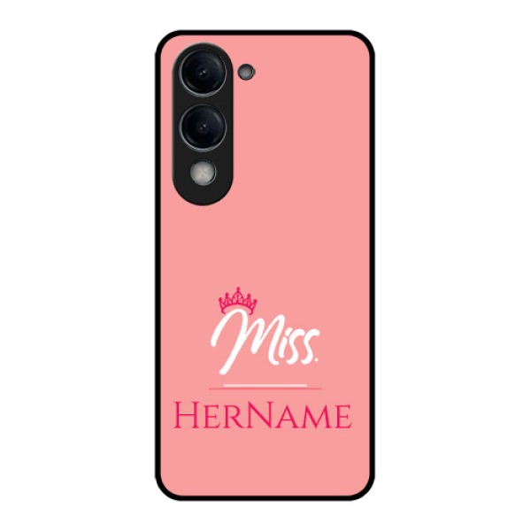 iQOO Z10 Lite Custom Glass Phone Case - Mrs With Name Design