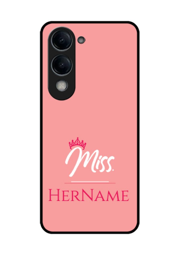 iQOO Z10 Lite Custom Glass Phone Case - Mrs With Name Design