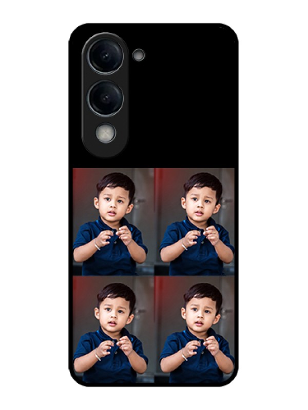 Custom iQOO Z10 Lite Custom Glass Phone Case - 4 Image Holder Design