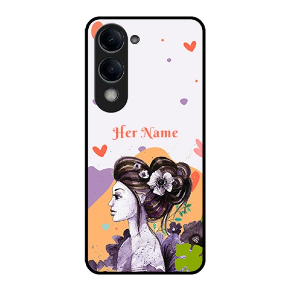 iQOO Z10 Lite Custom Glass Phone Case - Woman And Nature Design