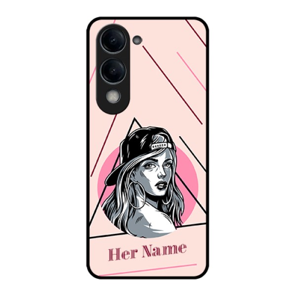 iQOO Z10 Lite Custom Glass Phone Case - Rockstar Girl Design