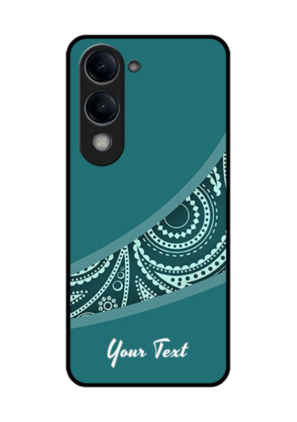 iQOO Z10 Lite Custom Glass Phone Case - Semi Visible Floral Design