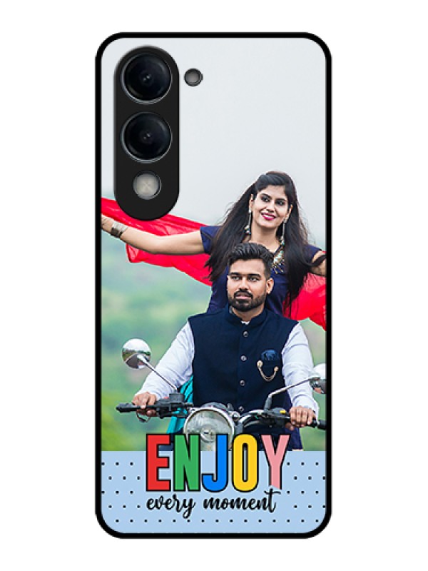 Custom iQOO Z10 Lite Custom Glass Phone Case - Enjoy Every Moment Design