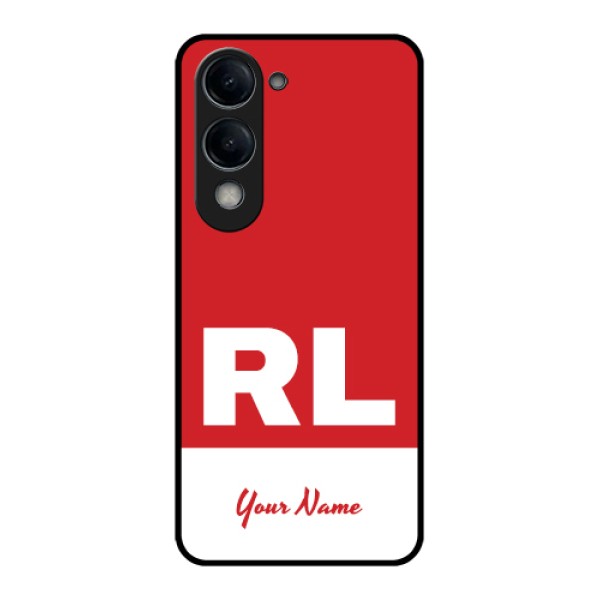 iQOO Z10 Lite Custom Glass Phone Case - Dual Tone Custom Text Design