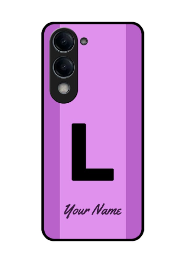 iQOO Z10 Lite Custom Glass Phone Case - Tricolor Custom Text Design