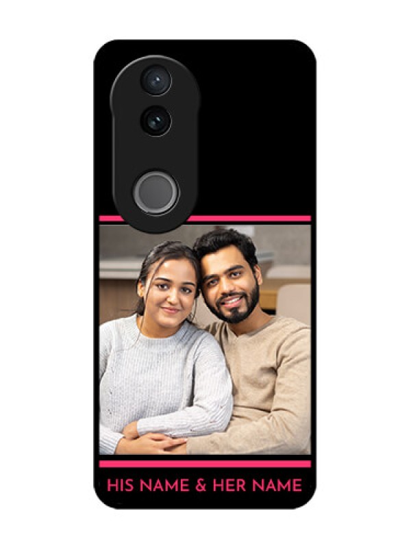 Custom iQOO Z10R Custom Glass Phone Case - With Add Text Design