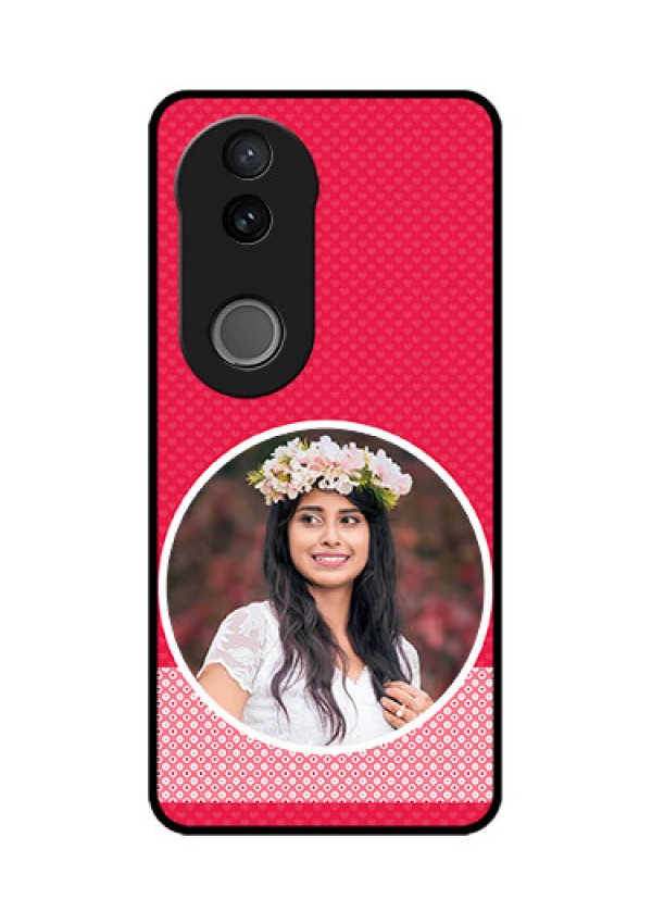 iQOO Z10R Custom Glass Phone Case - Pink Color Pattern Design