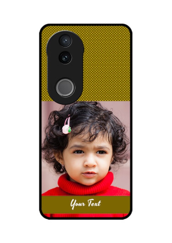 iQOO Z10R Custom Glass Phone Case - Simple Green Color Design