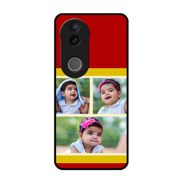 iQOO Z10R Custom Glass Phone Case - Multiple Pic Upload Design