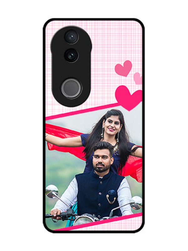 Custom iQOO Z10R Custom Glass Phone Case - Love Shape Heart Design