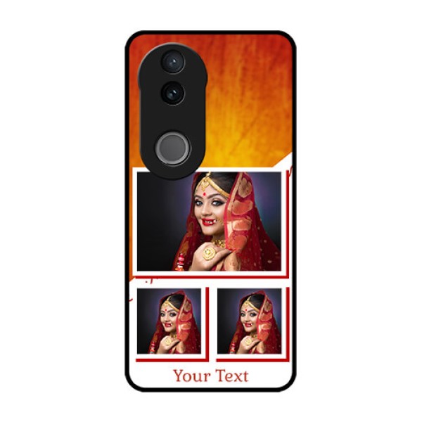 iQOO Z10R Custom Glass Phone Case - Wedding Memories Design