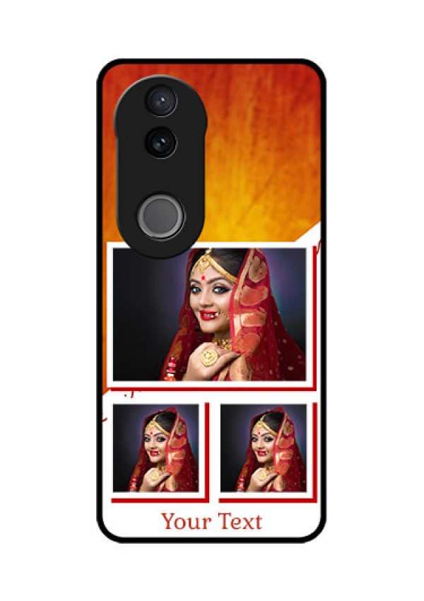 iQOO Z10R Custom Glass Phone Case - Wedding Memories Design