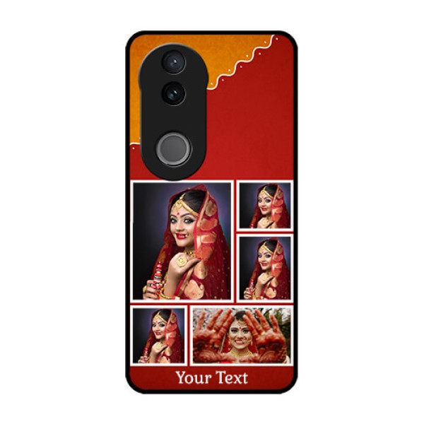iQOO Z10R Custom Glass Phone Case - Wedding Pic Upload Design