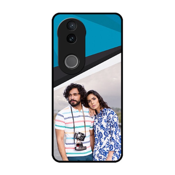 iQOO Z10R Custom Glass Phone Case - Simple Pattern Photo Upload Design