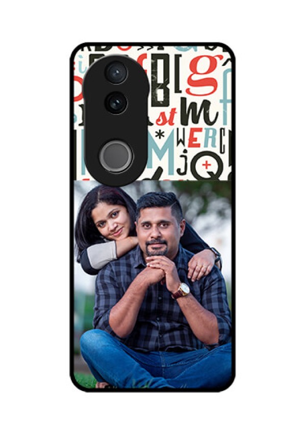 iQOO Z10R Custom Glass Phone Case - Alphabet Design