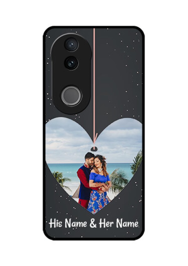 iQOO Z10R Custom Glass Phone Case - Hanging Heart Design