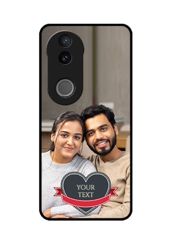 iQOO Z10R Custom Glass Phone Case - Just Married Couple Design