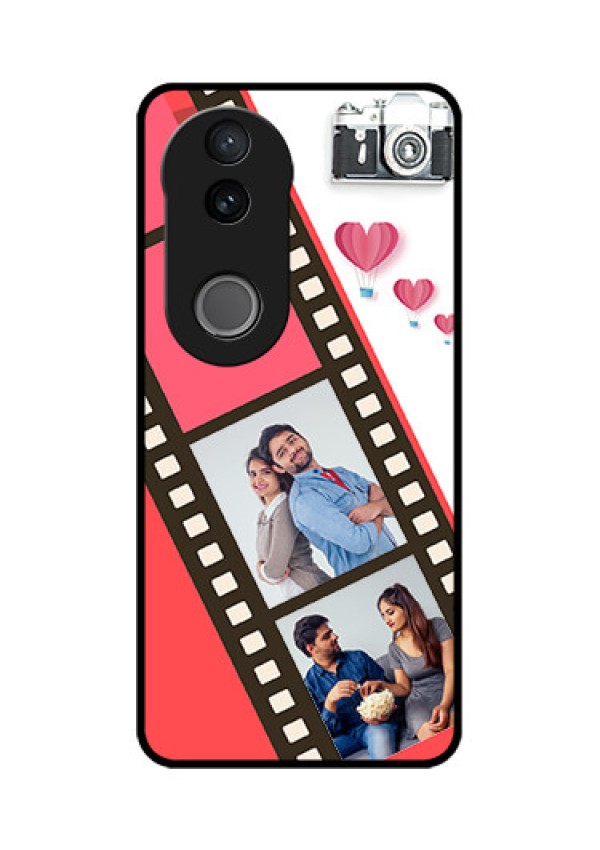 iQOO Z10R Custom Glass Phone Case - 3 Image Holder With Film Reel
