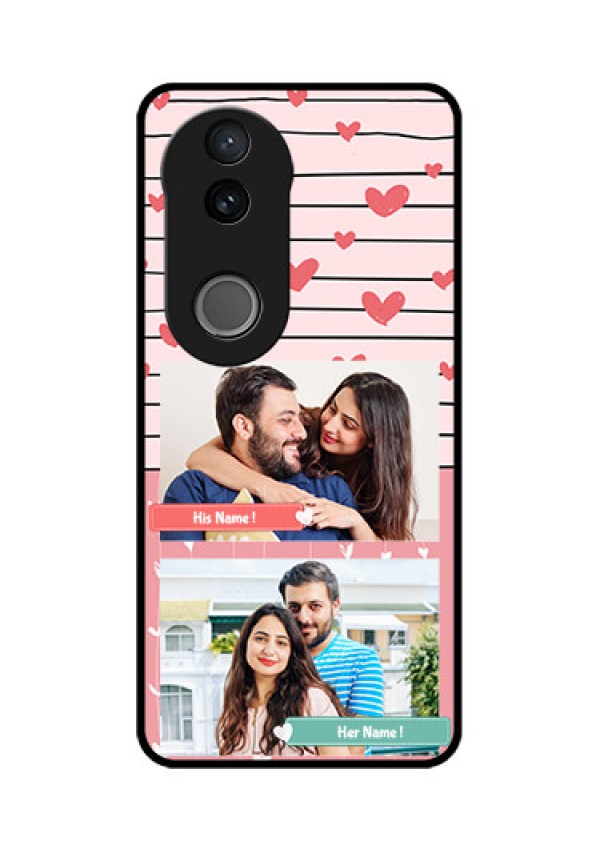 iQOO Z10R Custom Glass Phone Case - Photo With Heart Design