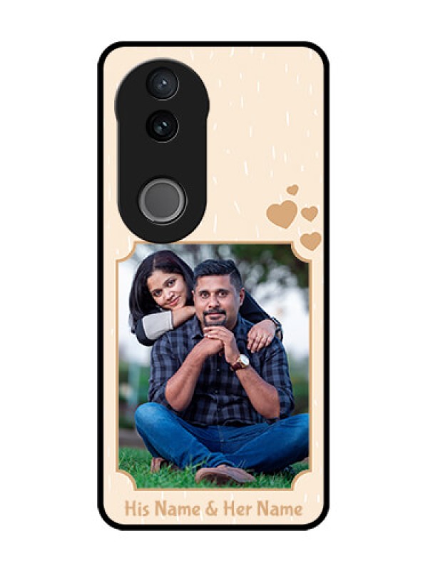 Custom iQOO Z10R Custom Glass Phone Case - With Confetti Love Design