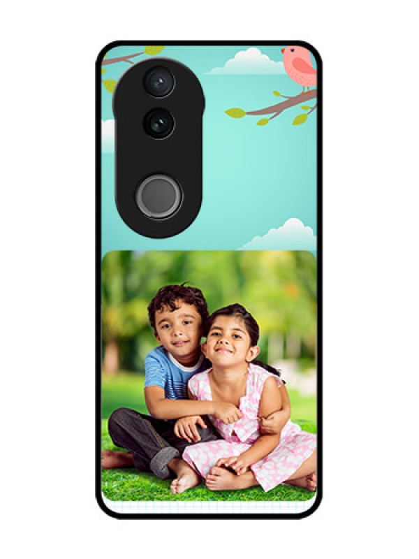 Custom iQOO Z10R Custom Glass Phone Case - Doodle Love Design