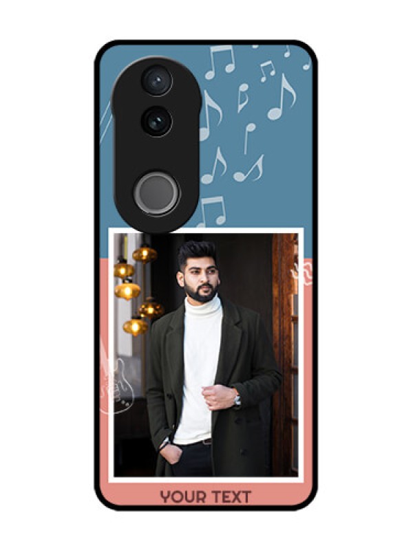 Custom iQOO Z10R Custom Glass Phone Case - With Color Musical Note Design