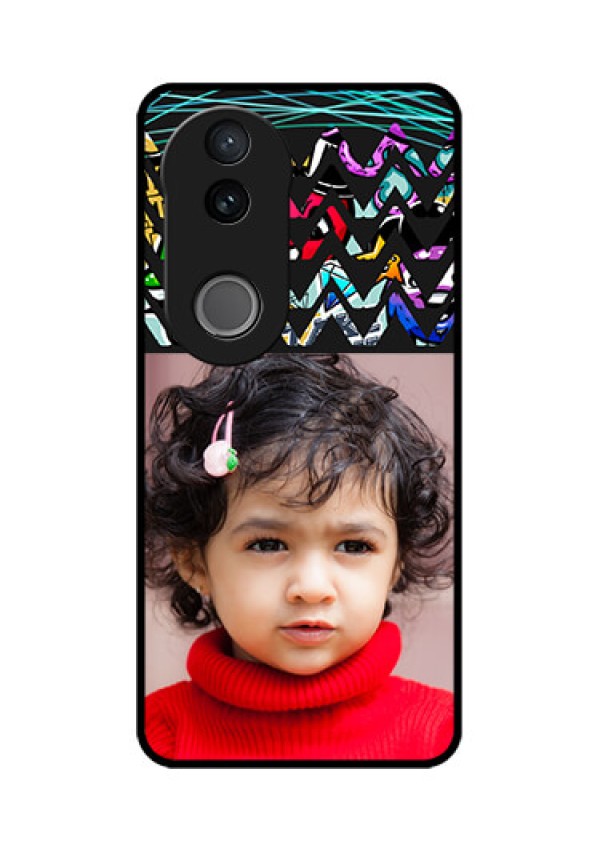 iQOO Z10R Custom Glass Phone Case - Neon Abstract Design
