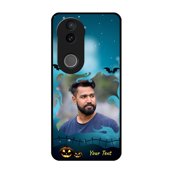 iQOO Z10R Custom Glass Phone Case - Halloween Frame Design