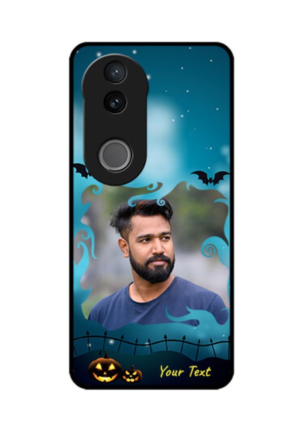 iQOO Z10R Custom Glass Phone Case - Halloween Frame Design