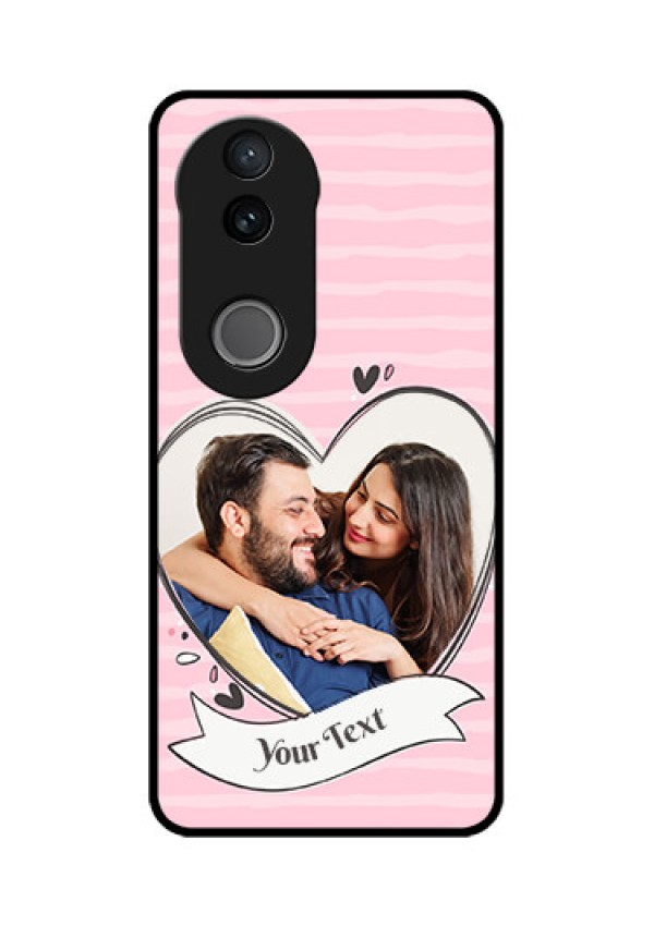 iQOO Z10R Custom Glass Phone Case - Vintage Heart Design