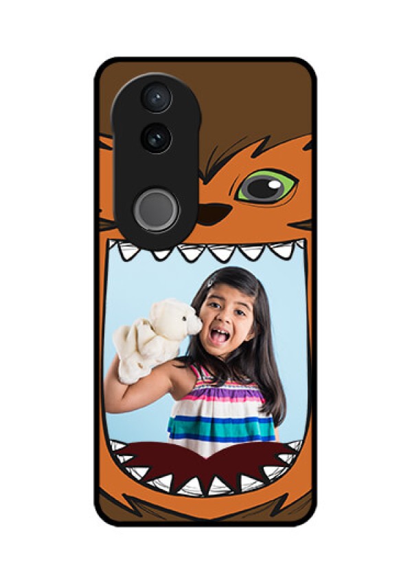 iQOO Z10R Custom Glass Phone Case - Owl Monster Back Case Design