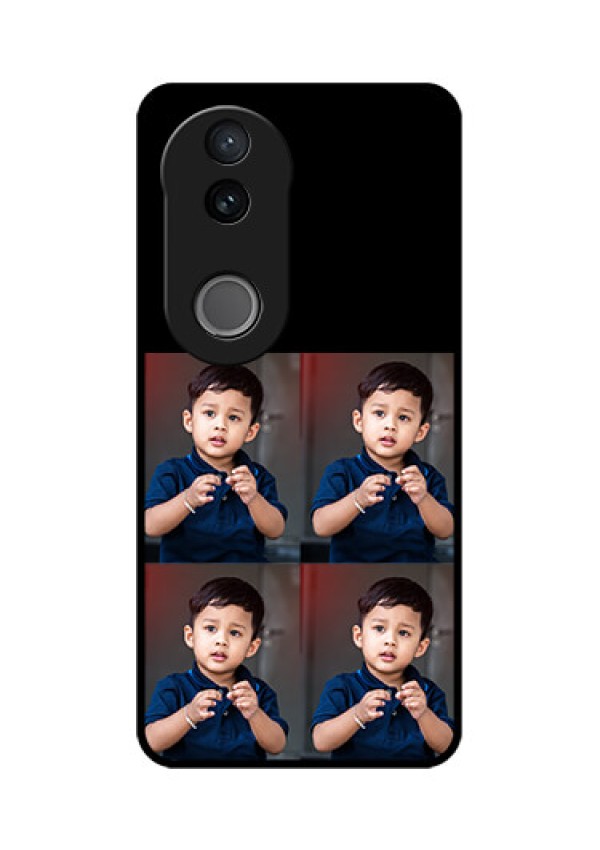 iQOO Z10R Custom Glass Phone Case - 4 Image Holder Design