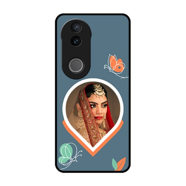 iQOO Z10R Custom Glass Phone Case - Droplet Butterflies Design