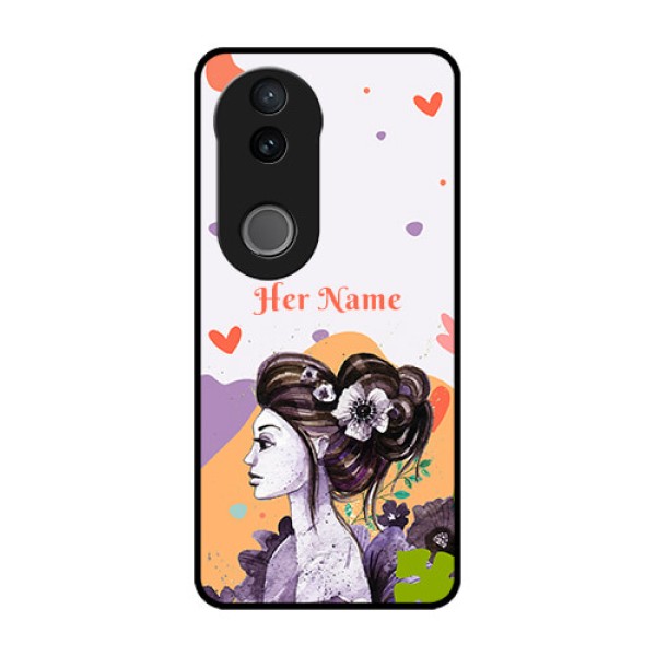 iQOO Z10R Custom Glass Phone Case - Woman And Nature Design