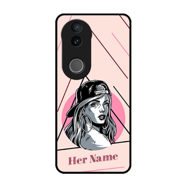 iQOO Z10R Custom Glass Phone Case - Rockstar Girl Design