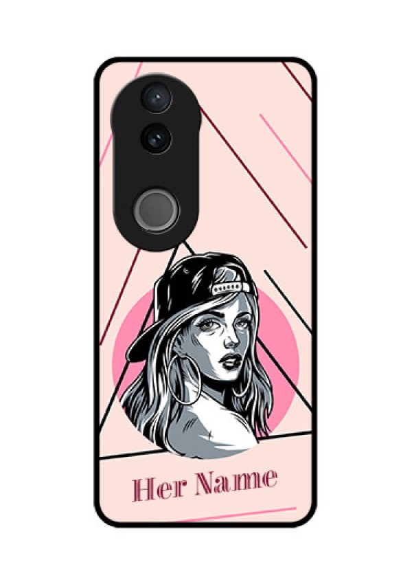 iQOO Z10R Custom Glass Phone Case - Rockstar Girl Design